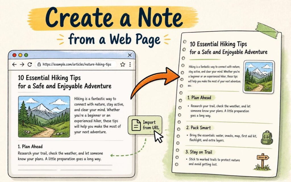 How to Create a Note from Content of a Web Page in NotesKeep